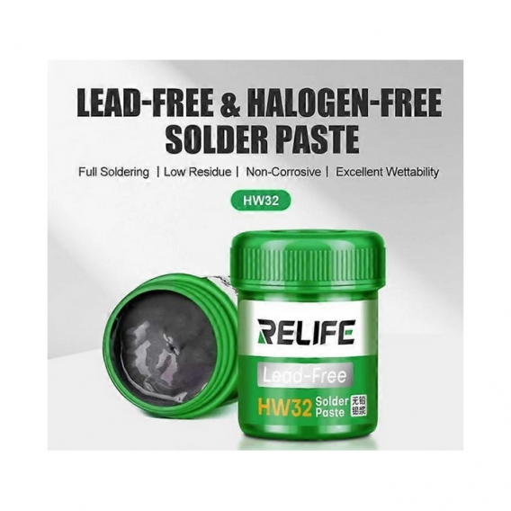 Obrázok pre Relife HW32 – Bezolovnatá spájkovacia pasta (Lead-Free / No-Clean)