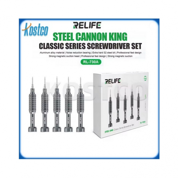Obrázok pre Relife RL-730A – Profesionálna sada presných skrutkovačov Classic Series (5 ks)